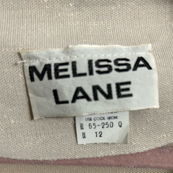 Vintage MELISSA LANE Beige Women’s 4 Button Blazer Jacket Size 12 - Picture 5 of 7